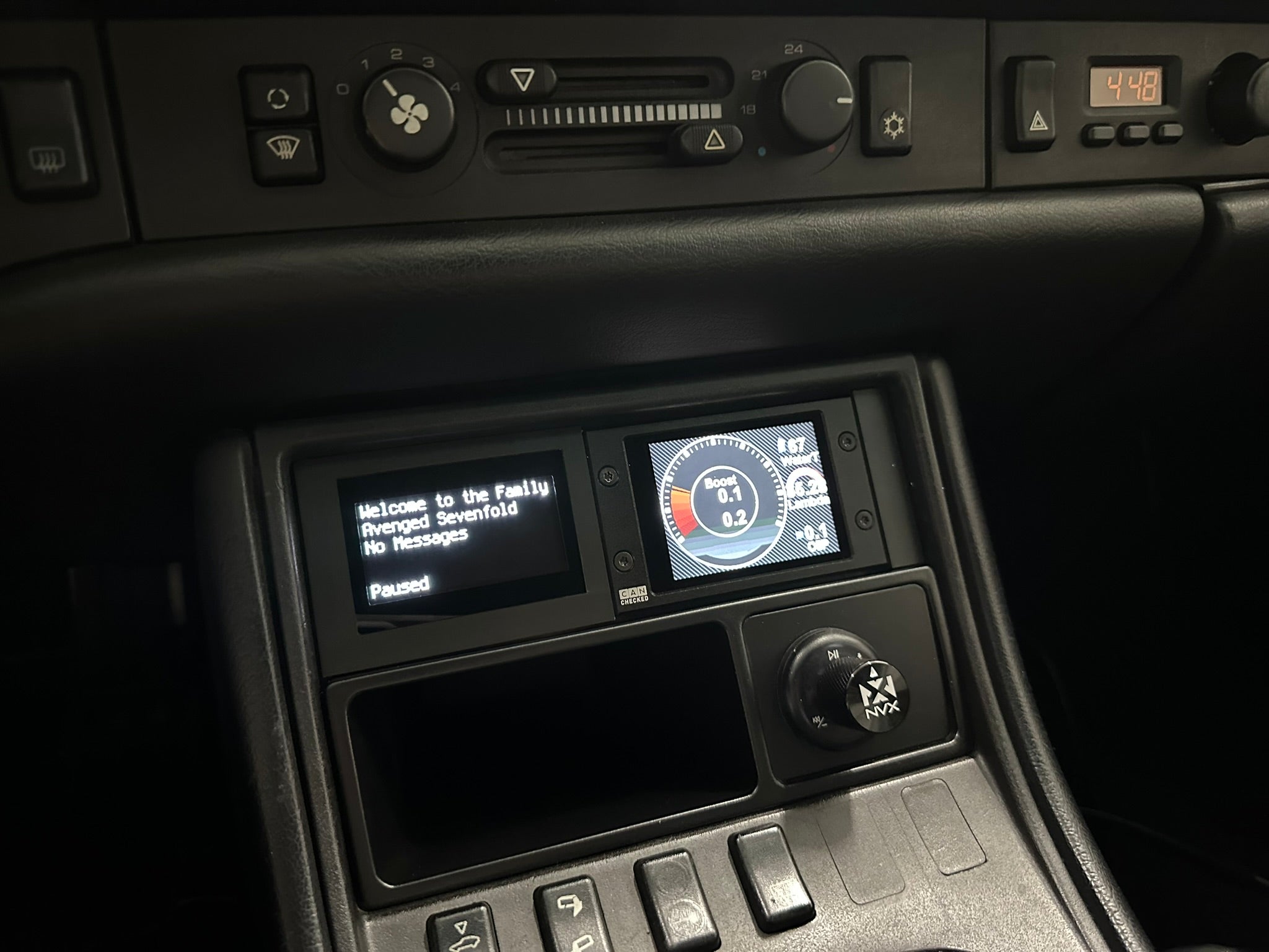 CanChecked MFD28 gauge mount with music display